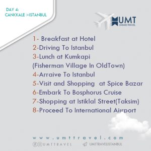 Marmara Tour Istanbul- Cankkale 3N4D